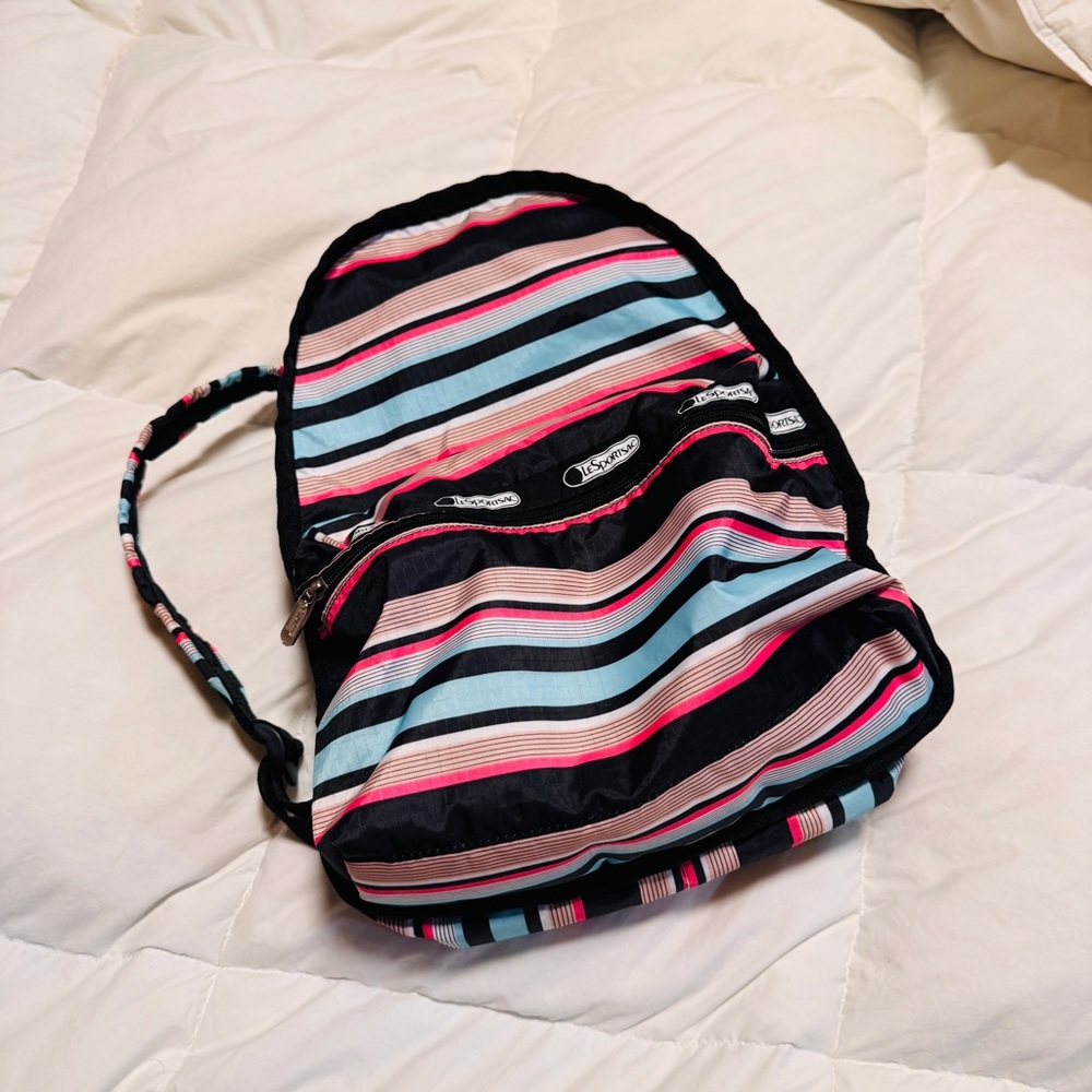 LeSportsac Basic Zipper Backpack, Tennis Stripe